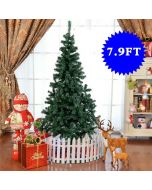 7.9ft (2.4m) Artificial Christmas Tree with Metal Stand Green