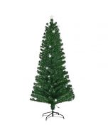 8FT Christmas Tree Luxury Fiber Optic LED Lights Bauble
