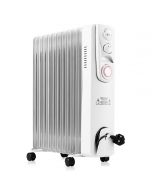 2500W 11 Fin Oil Filled Electric Heater with Timer and Thermostat