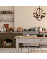 Metal Globe Ceiling Light Chandelier Lamp Chain