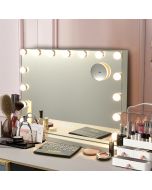 Hollywood Makeup Mirror with LED Lights and Bluetooth Speaker White
