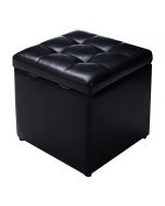 High Quality PU Leather Cube Ottoman Storage Seat