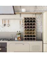 40 Bottles Storage Wine Rack Freestanding Pine Wood Display Shelf Wine Holder Natural