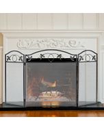 Fireguard Freestanding Protector Safety Panel Spark Fireplace Screen