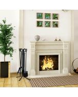 5 PCS Fire Companion Set Black Fireside Fireplace Tools