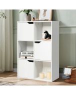 6 Cube Shelving Unit White