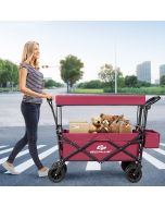 Outdoor Collapsible Folding Wagon Cart with Canopy