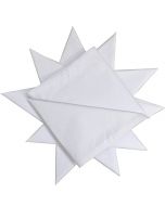 12 Pcs Men White Cotton Handkerchief 40cmx40cm for Party Tea Meeting