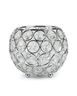 Crystal Candle Holder for Home Decorate Office Wedding Table Centerpiece - Silver