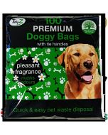 100 pcs Premium Doggy Bags with Tie Handles
