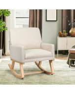 Fabric Upholstered Recliner Rocking Chair Armchair Lounge Sofa Seat Relax Rocker