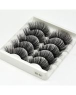 5 Pair Mink False Eyelashes Wispy Cross Long Thick Soft Fake Eye Lashes - 3D-46