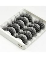 5 Pair Mink False Eyelashes Wispy Cross Long Thick Soft Fake Eye Lashes - 3D-48
