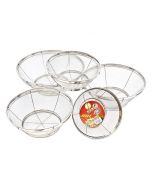 5 Piece Steel Mesh Deep Round Fruit And Vegetable Strainer Drainer Net Baskets