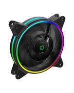 GameMax Razor 12cm PWM Rainbow ARGB Dual Ring Case Fan
