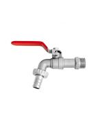 Garden Water Tap Lever Type Valve RED Handle + Garden Hose Plug