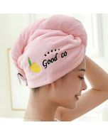 Rapid Drying Towel Wrap Dry Hair Cap Coral Fleece Absorbent Shower Cap Quick-drying - Pink