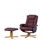 Swivel Recliner Chair Burgundy