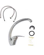 Kitchen Sink Mixer Tap Single Lever with Long Spout Monobloc Faucet