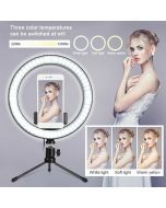 10 inch LED Ring Light Live Makeup Video Photo with Desk Tripod