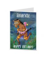 Seahorse Birthday Card