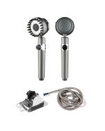 1set Multifunctional Massage Shower Head 3-mode Handheld 360 Degrees Rotates Shower Head