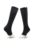Zipper Compression Socks Open Compression Stockings for Men and Women - XXL