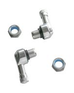 2 Pcs 90 Degrees and Alloy Aluminum CNC Motorcycle Valve Stems - Silver