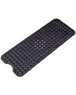 Non Slip Shower Mat Strong Suction Anti-Mold Rubber Mat 40x100cm - Black