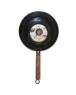 32 cm Non-stick Frying Pan Cast Iron Skillet Dishwasher Safe with Wooden Handle