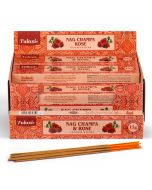 Nag Champa Tulasi Incense Sticks  Rose, x 12 Packs