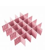 4x 4pcs Drawer Organizer Divider Partition Storage Wardrobe Plastic Clapboard - Pink