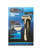 Electrical Dual Cutter Cordless Shaver Rechargeable Razor with Micro-USB Charging for Men - Bronze
