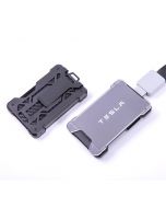 Aluminum Metal Men Card Holder Rfid Blocking Slim Clip - Black