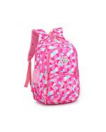 Geometric Pattern Backpack for Girls and Boys Middle School Bag Elementary Bookbags - Hot Pink