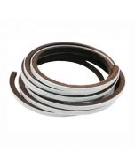 6M Draught Excluder Brush Pile Seal Film Door Window Self Adhesive Sealing Strip - Brown