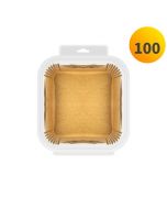 100Pcs Air Fryer Liner Disposable Paper Non-Stick Pan Parchment Baking Papers - 20cm Khaki