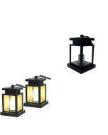 Solar Umbrella Lantern with Peg Clip Garden Decoration Light Candle Design