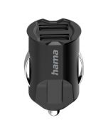 Hama 5V/10.5W Dual USB-A Car Adapter