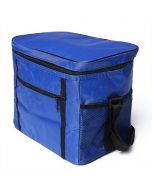 Hot Food Thermal Insulated Delivery Bags Aluminum Foil Cold Insulation Single-shoulder Thermal Bag - Blue