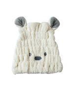 Cute Rabbit Quick Dry Hair Turban Hair Drying Towel Wrap Turban Head Hat - Beige