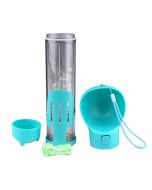 300 ml Pet Dog Water Bottle Portable Drinking Water Dispenser with Poo bags - Blue