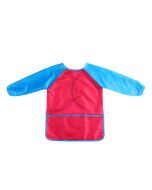 Waterproof Art Aprons Small Painter Long Sleeve Art Smock with 3 Roomy Pockets - S Hot Pink
