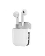 Wireless Bluetooth 5.3 In-Ear Earphones Battery LED Display for iPhone Samsung Android Phones - White