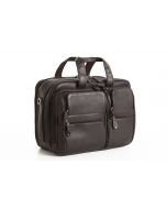 Woodland Leather Brown Landscape Laptop Bag