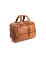 Woodland Leather Tan Landscape Laptop Bag