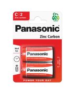 2x Zinc Carbon C Batteries Zinc Carbon R14 1.5V Battery PANAR14RB2